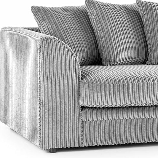 Luxor Cord Fabric 4 Seater Corner Sofa Full Back