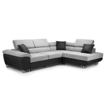 Load image into Gallery viewer, Anton Sofabed Corner Sofa Bed With Storage Box Grey-Black - Envogue Furniture
