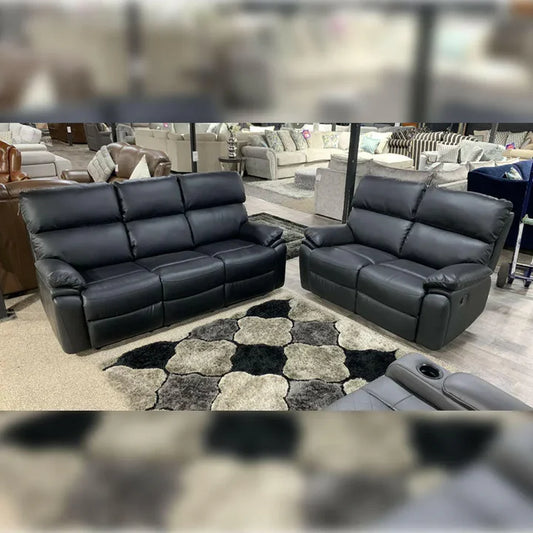 Valencia Leather 3+2 Recliner with cupholders and bluetooth speaker system
