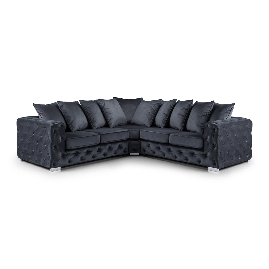 Ashton Corner Sofa Balgravia Grey - Envogue Furniture