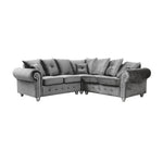 Load image into Gallery viewer, Kashmir Corner Sofa Grey Plush Velvet
