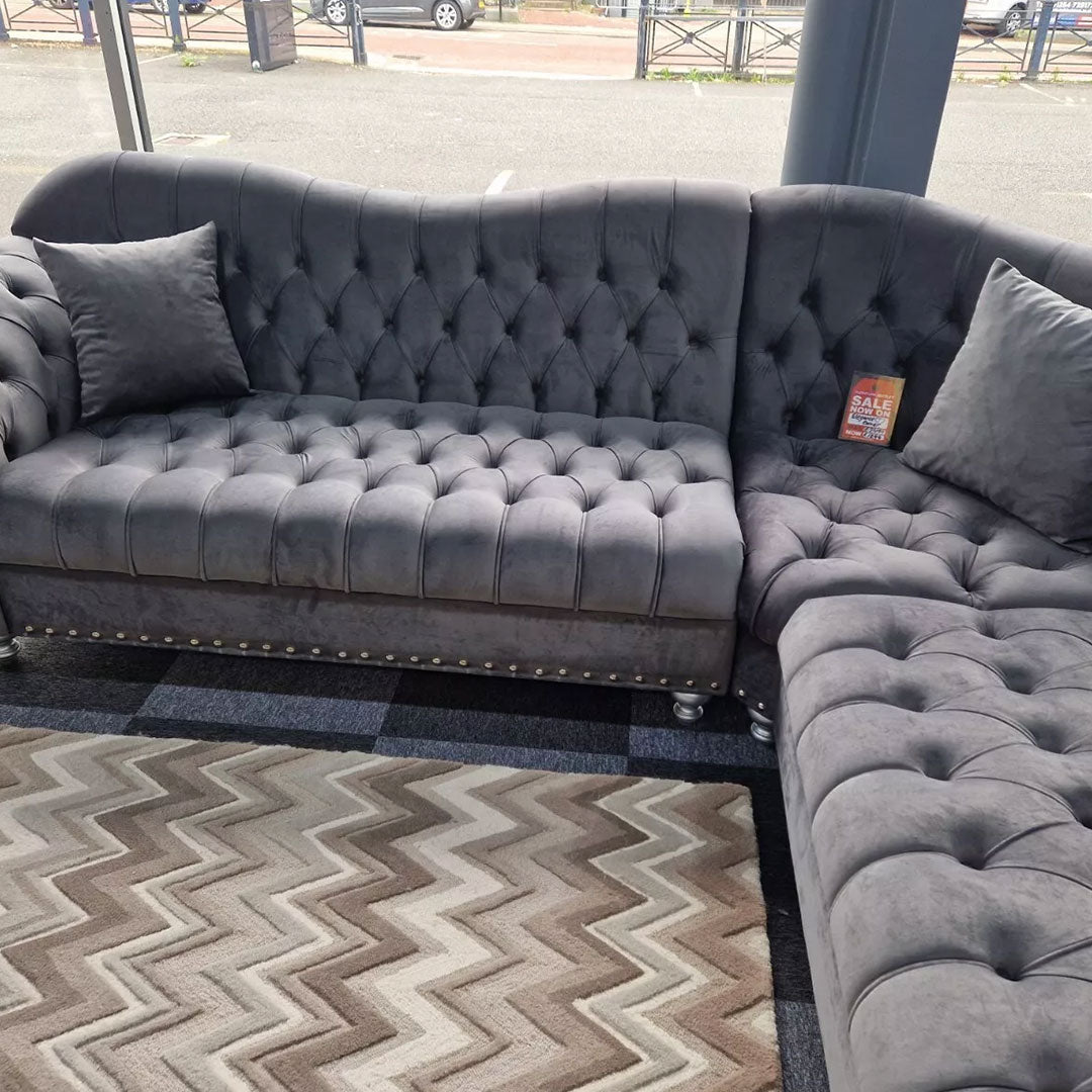 Elegance Chesterfield Corner Sofa - Envogue Furniture