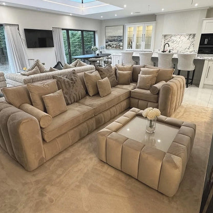 Lilly Corner Sofa (Left/Right Facing) – Full Back & Pillows Included