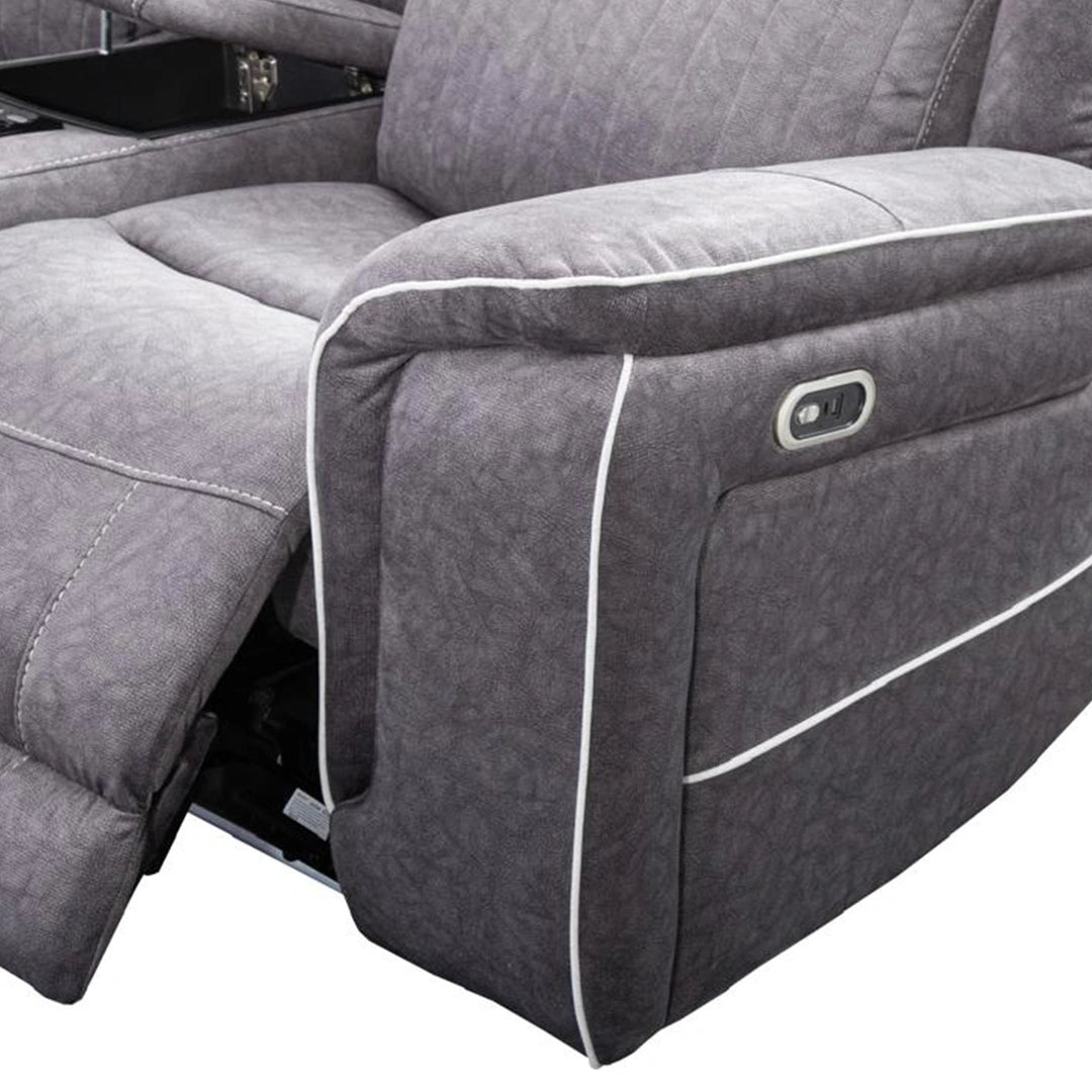 Hannah Electric Recliner 3+2 Sofa Micro Fibre Fabric