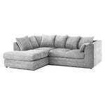 Load image into Gallery viewer, New Luxor Fabric Corner Sofa Silver | Soft Jumbo Cord 3-4 Seater Corner Sofa
