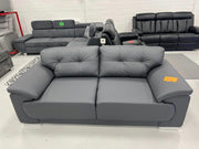 Leather Sofa Grey 3+2 Seater