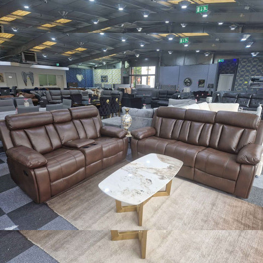 Vancouver Leather Recliner Sofa 3+2 Seater