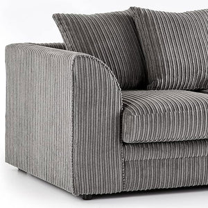 Luxor Full Cord Fabric 5 Seater Corner Sofa Full Back