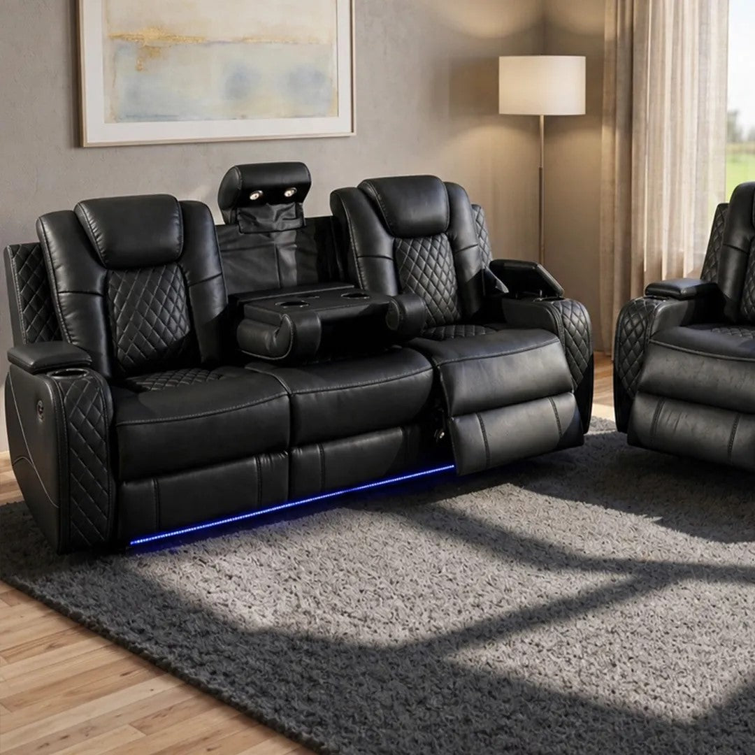 Emilay Leather Electric Recliner Sofa 3+2 Seater