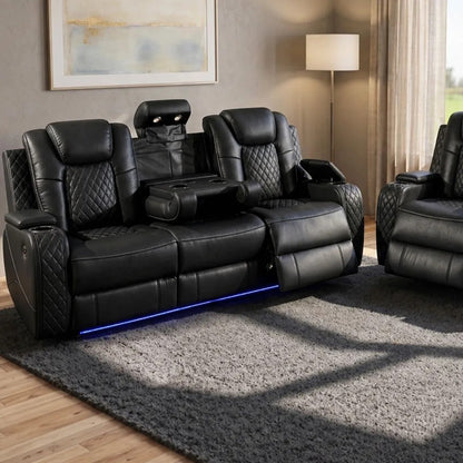 Emilay Leather Electric Recliner Sofa 3+2 Seater