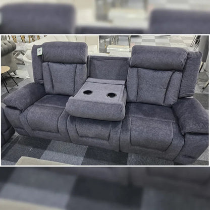 Beunis Aire 3+2 Plush Velvet Manual Recliner Sofa Set