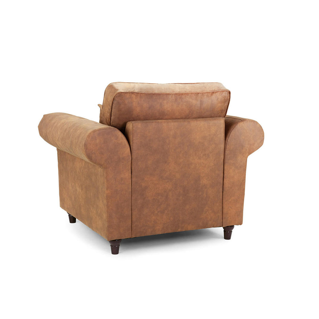 Oakland Leather Armchair , Tan And Black