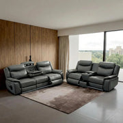 Parada Leather Electric Recliner Sofa 3+2 Seater-Bluetooth/USB/C-Type/Led/Cooling-Cup Holders - MNS (MY NEW SOFA) LTD