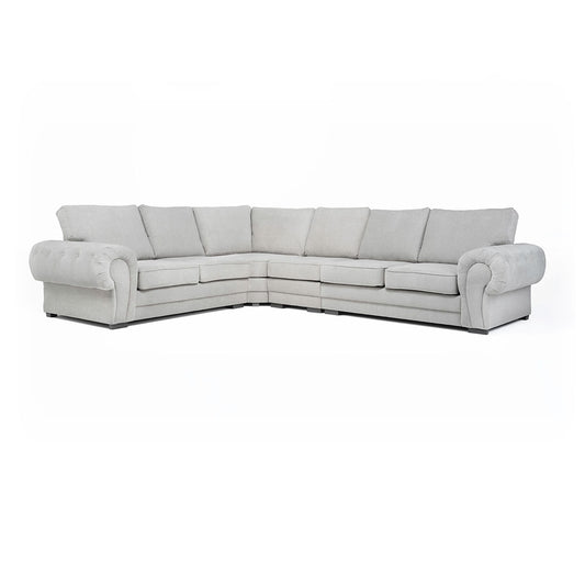 Verona Corner Sofa 6 Seater Universal Scatter Back Grey