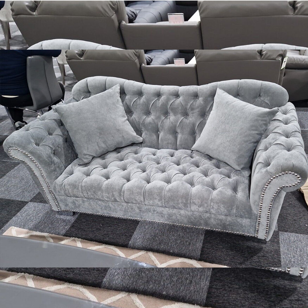Elegance Chesterfield Sofa 3+2 GREY