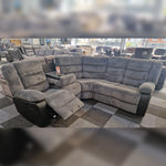 Load image into Gallery viewer, Rio Cord Fabric Recliner Corner Sofa Grey
