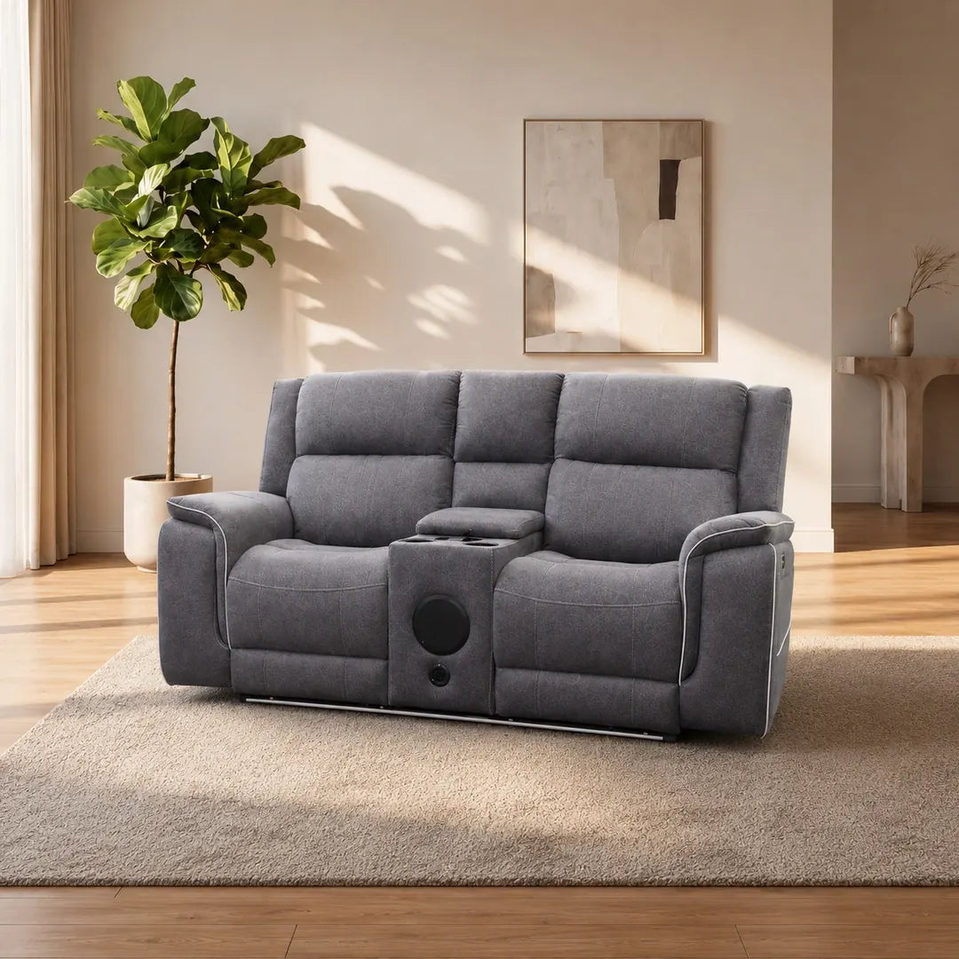 Hannah Electric Recliner 3+2 Sofa Micro Fibre Fabric