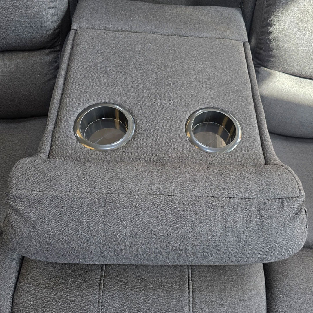 ROMA 3+2 RECLINER FABRIC SOFA – Grey