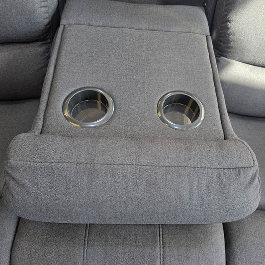 ROMA 3+2 RECLINER FABRIC SOFA – Grey