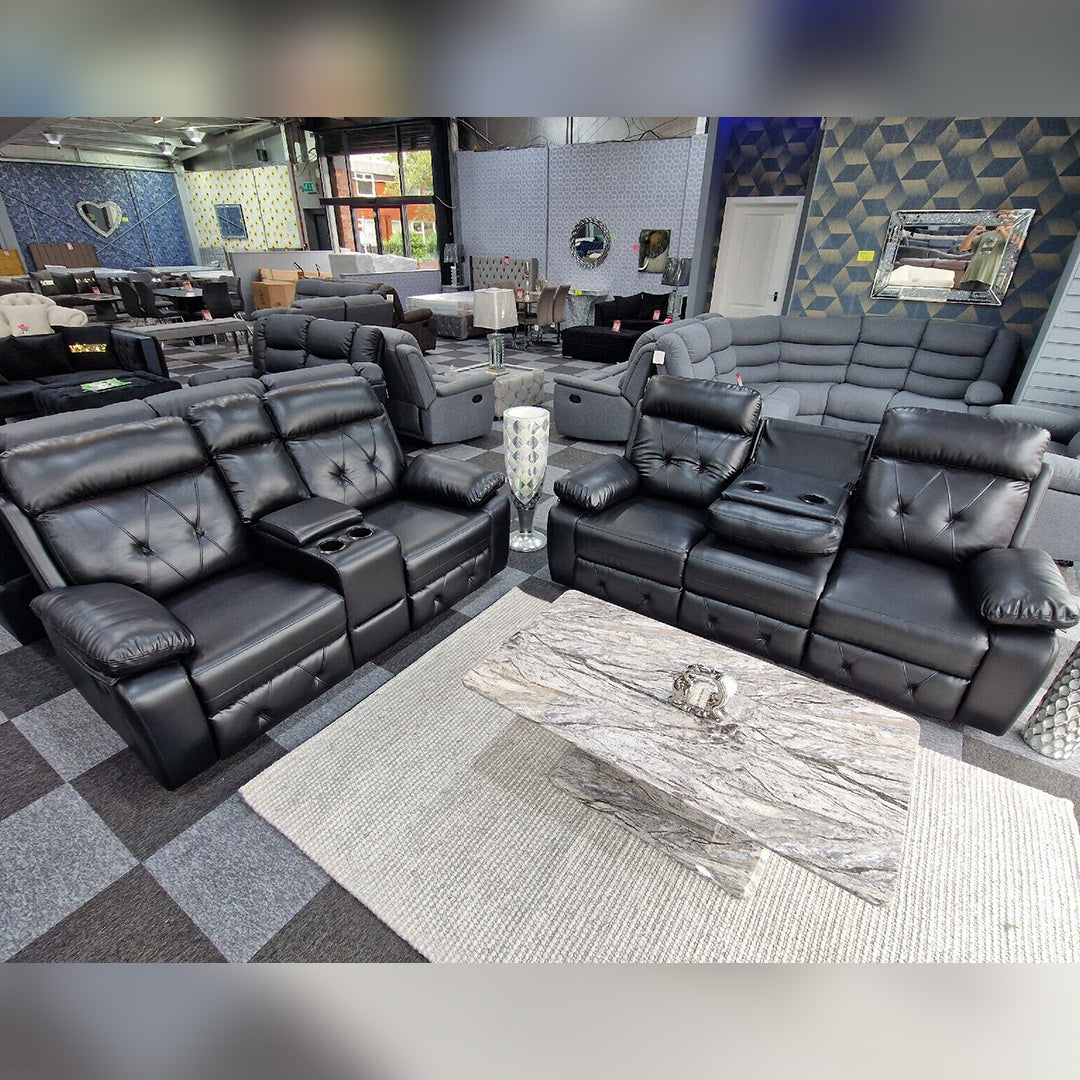 Parada Leather Recliner Sofa 3+2 Seater - Envogue Furniture