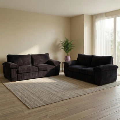Oxford 3+2 Sofa Set in Grey Jumbo Cord

