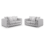 Load image into Gallery viewer, Ashton 3+2 Seater Sofa Silver - Envogue Furniture
