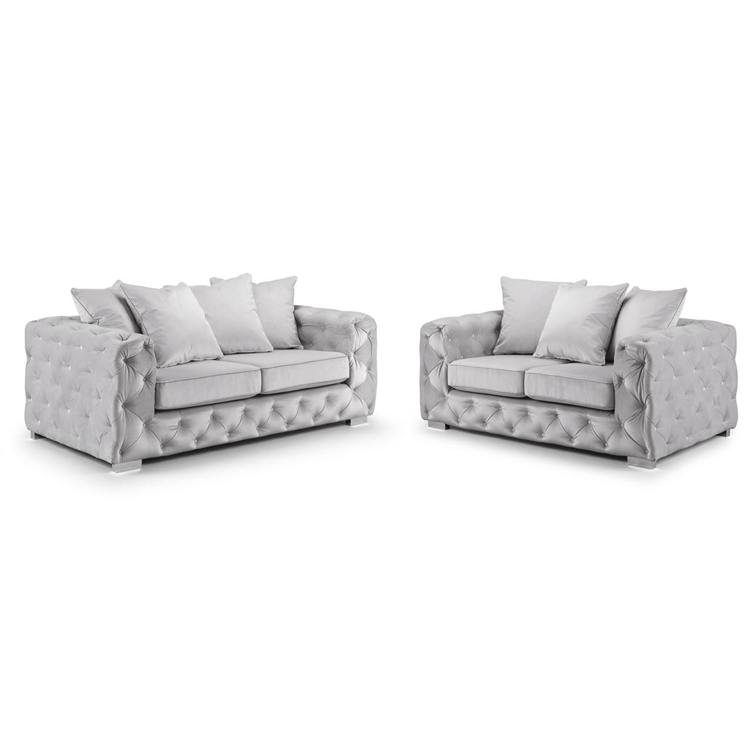 Ashton 3+2 Seater Sofa Silver - Envogue Furniture