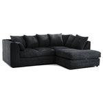 Load image into Gallery viewer, MNS Luxor Fabric Corner Sofa Silver | Soft Jumbo Cord 3-4 Seater Corner Sofa
