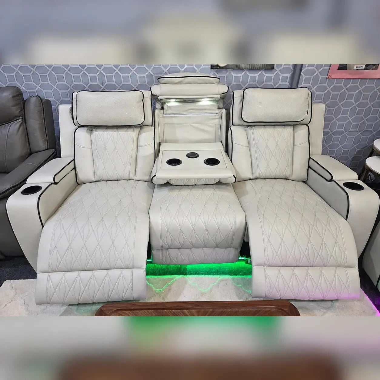 Osman Smart Leather Electric Recliner Sofa Set 3+2