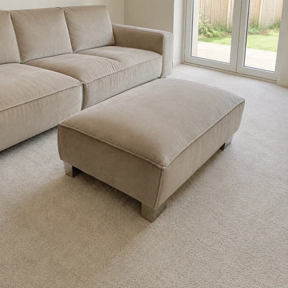 Sloane Luxury 3 Seaters Sofa Beige Plush Velvet | All Covers Washable