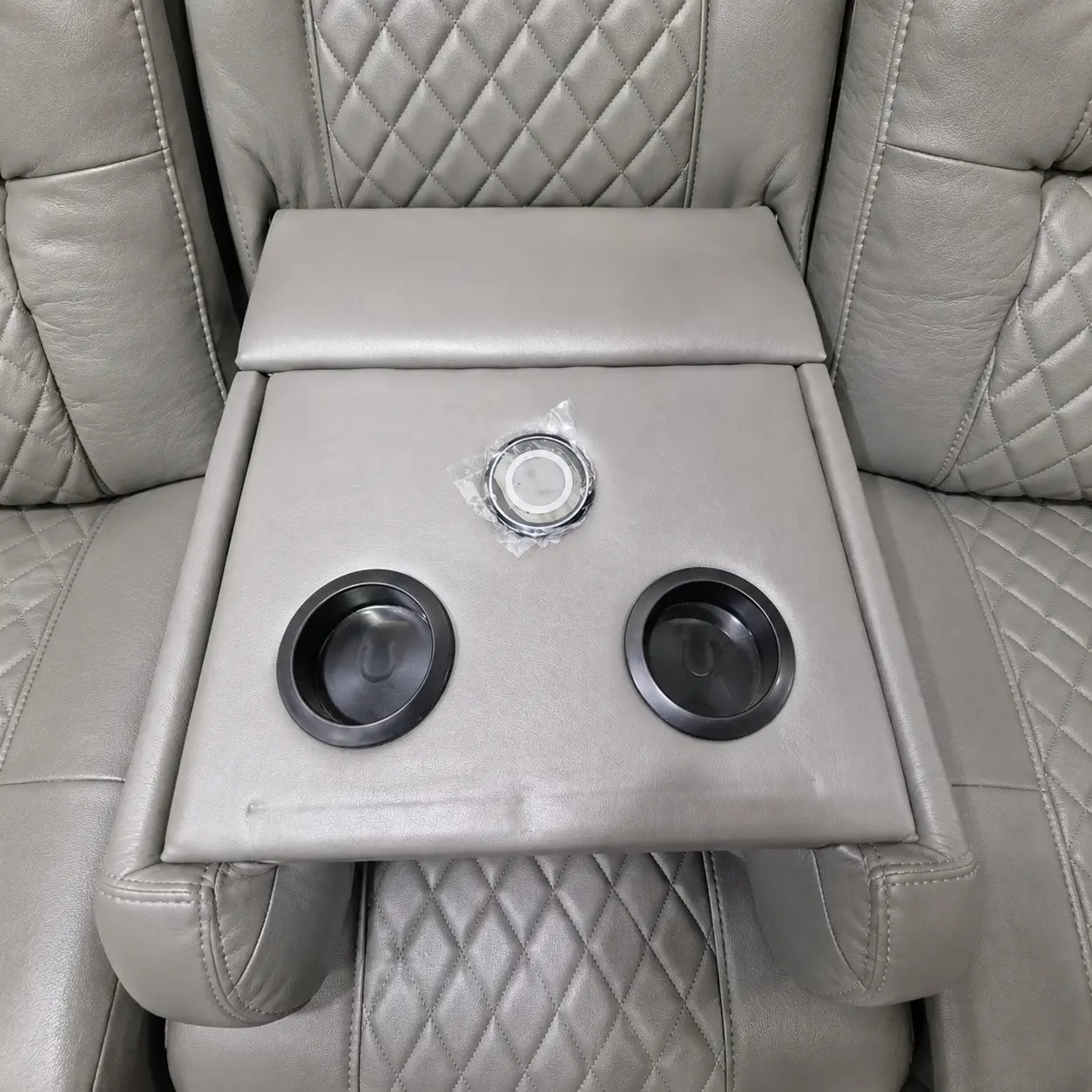 Halifax Electric Massage Recliners. Grey 3 & 2 Seater Set , USB, LED Lights