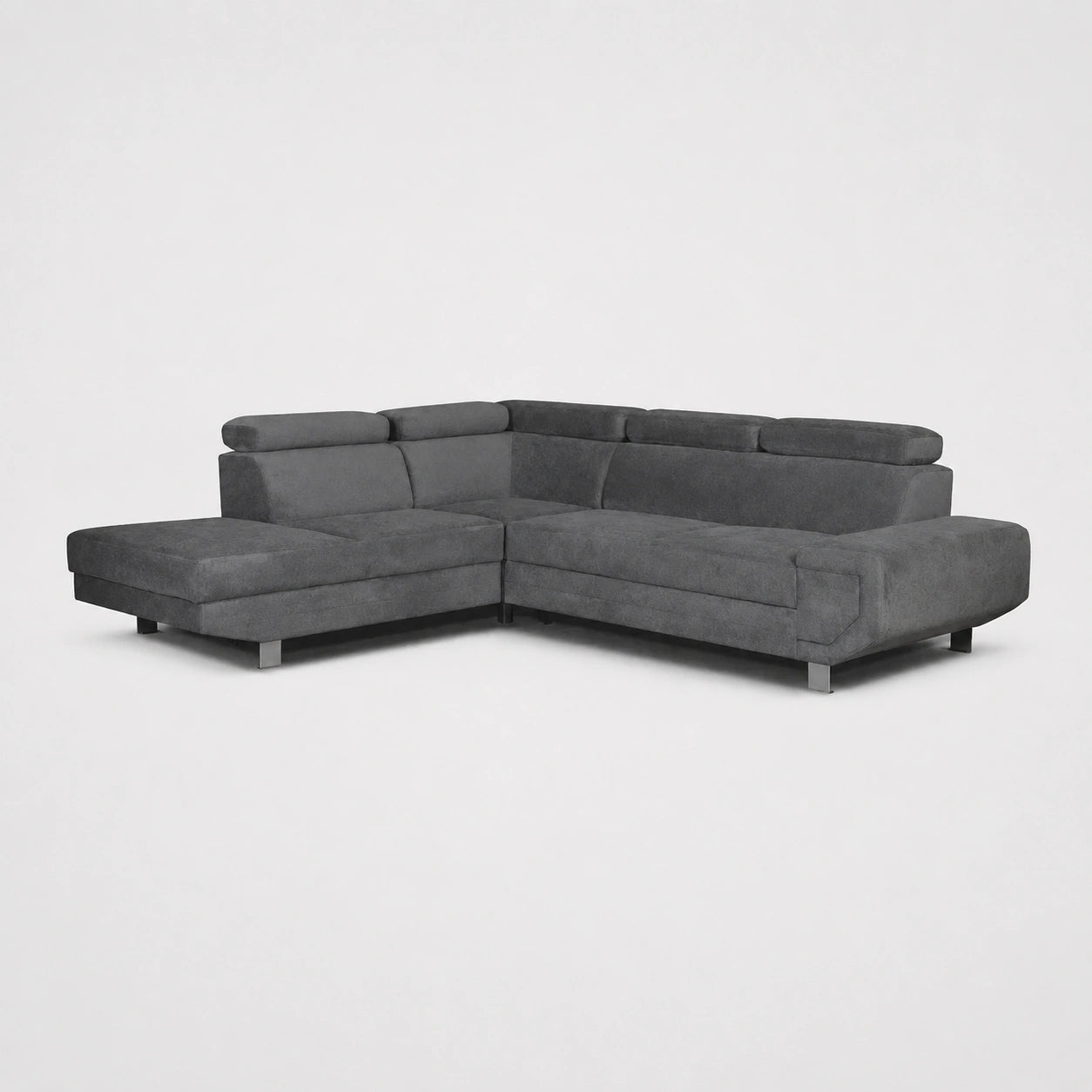 MNS Artic Left Hand Facing Corner Sofa Bed With Storage Box - Grey