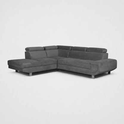 MNS Artic Left Hand Facing Corner Sofa Bed With Storage Box - Grey