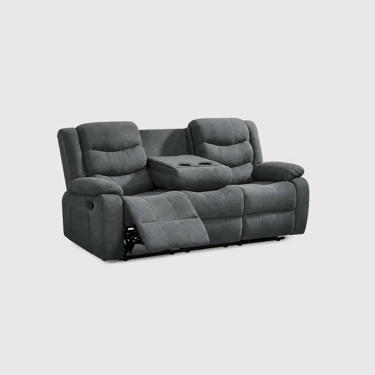 Conway Grey Fabric Manual Recliner 3+2 Seater Sofa Set