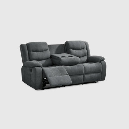 Conway Grey Fabric Manual Recliner 3+2 Seater Sofa Set