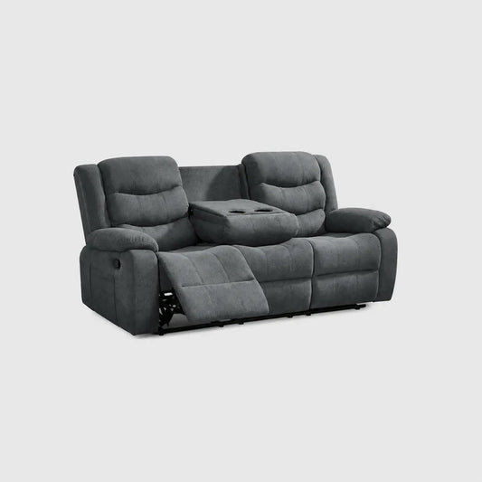 Conway Grey Fabric Manual Recliner 3+2 Seater Sofa Set