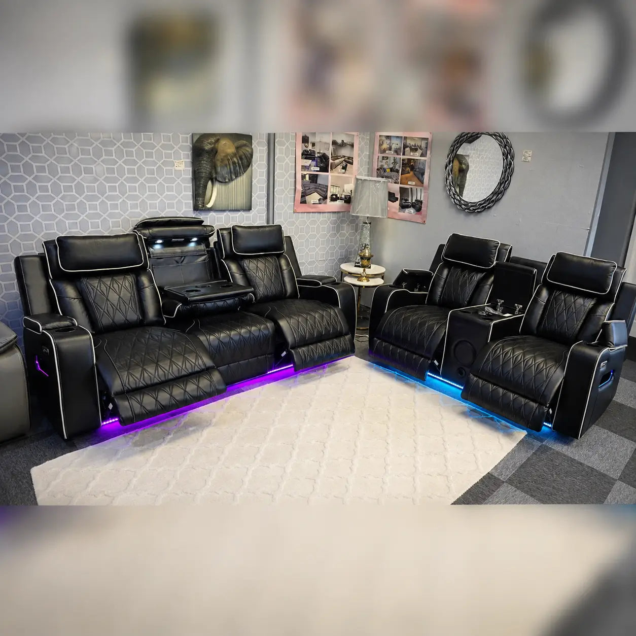 Osman Smart Leather Electric Recliner Sofa Set 3+2