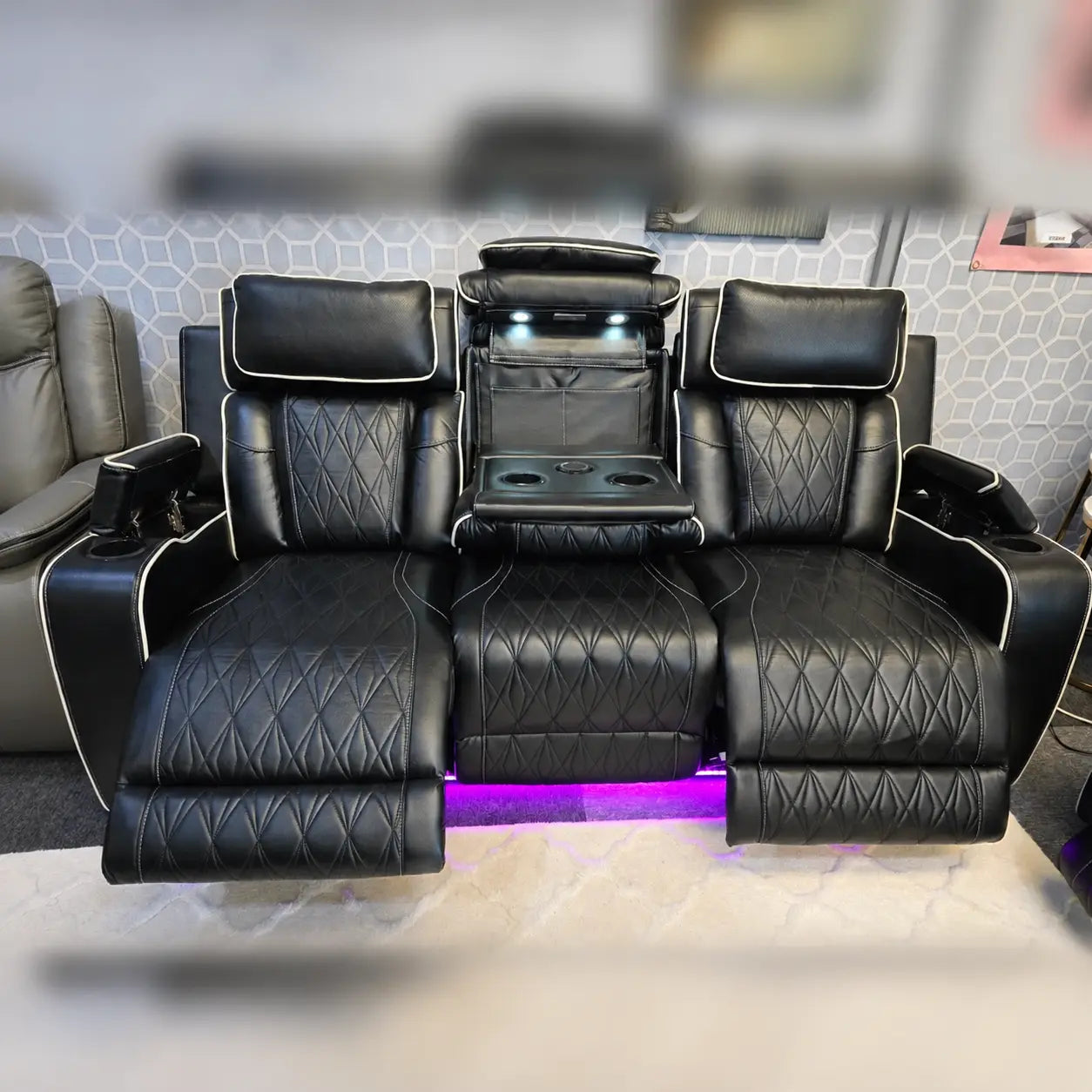 Osman Smart Leather Electric Recliner Sofa Set 3+2