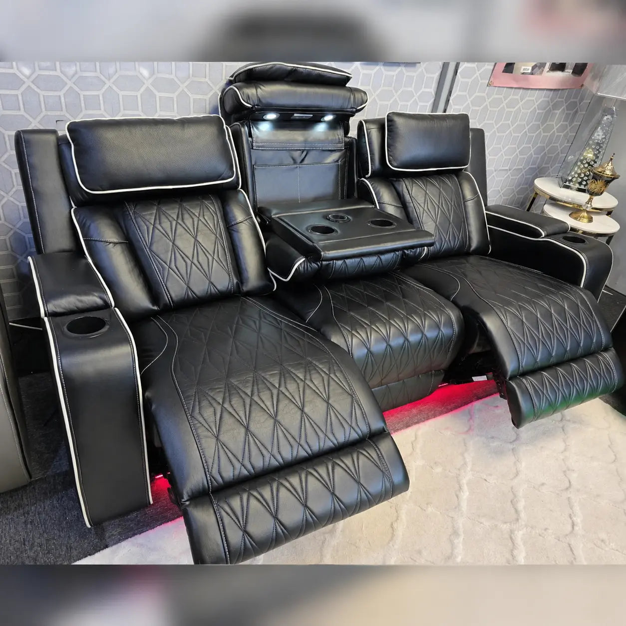 Osman Smart Leather Electric Recliner Sofa Set 3+2