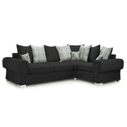 Verona Scatter back 4 seater sofa Black Right and Left Hand Facing Corner