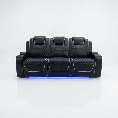 Malaga 3 + 2 (Music) Electrical Recliner Sofa Set ( Ash Grey/ Cream or Black)
