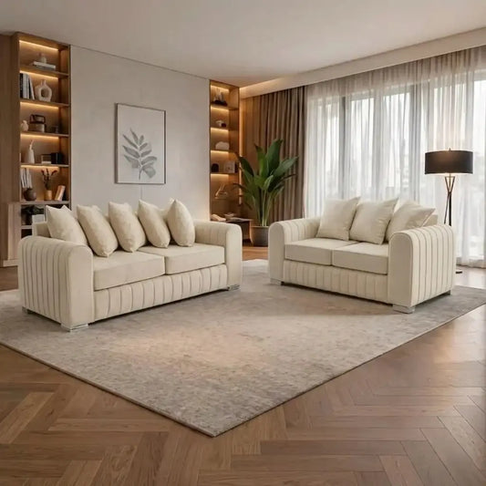 Lilly Velvet 3+2 Seater Sofa Set – Elegant Modern Design
