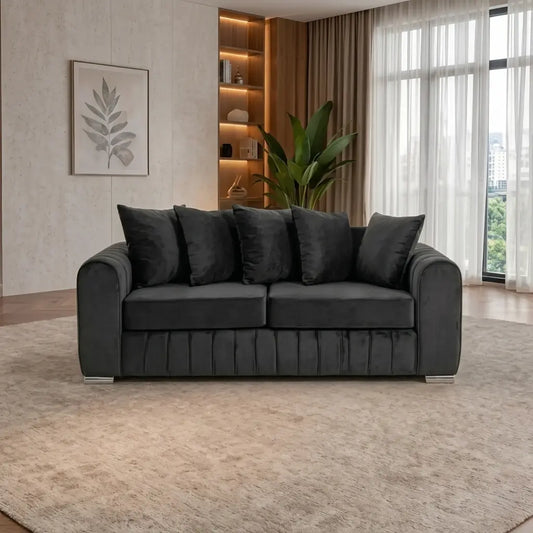 Lilly Velvet 3+2 Seater Sofa Set – Elegant Modern Design
