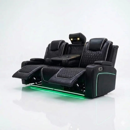 Malaga 3 + 2 (Music) Electrical Recliner Sofa Set ( Ash Grey/ Cream or Black)
