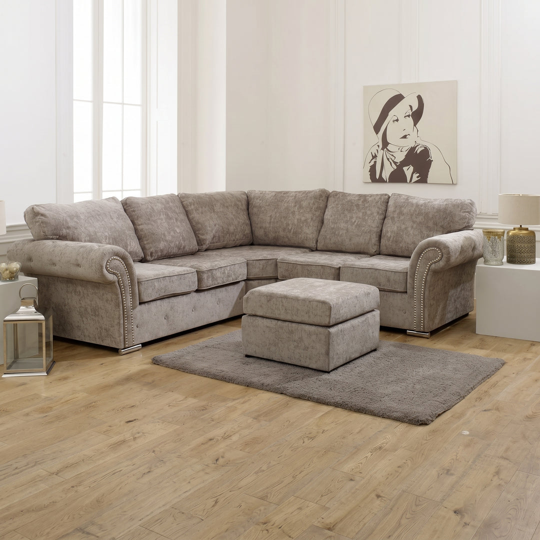 Graceland Corner Sofa Full Back Alaska Truffle