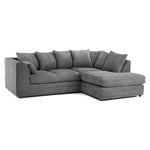 Load image into Gallery viewer, MNS Luxor Fabric Corner Sofa Black | Soft Jumbo Cord 3-4 Seater Corner Sofa
