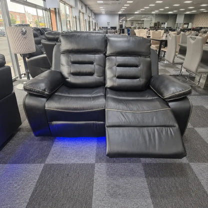 Hafsa Music Electric Recliners. Grey 3 + 2 Sofa Set , USB, LED, Bluetooth.