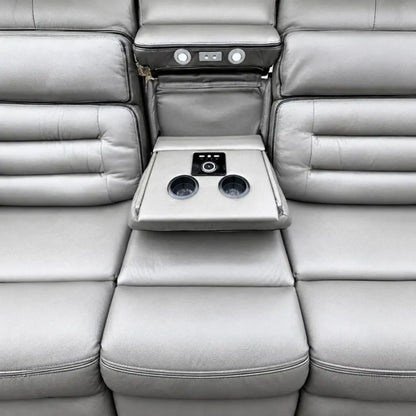 Hafsa Music Electric Recliners. Grey 3 + 2 Sofa Set , USB, LED, Bluetooth.