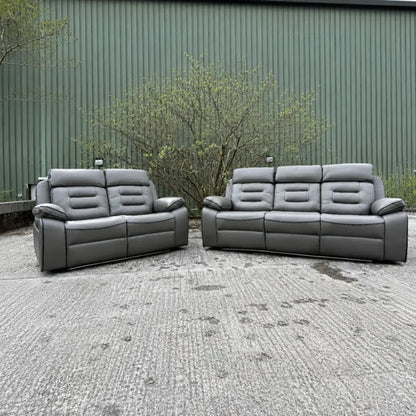 Hafsa Music Electric Recliners. Grey 3 + 2 Sofa Set , USB, LED, Bluetooth.
