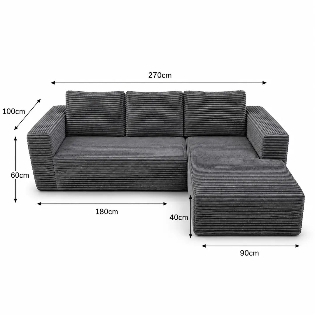 MNS Boneless Corner Sofabed - 3 Seater